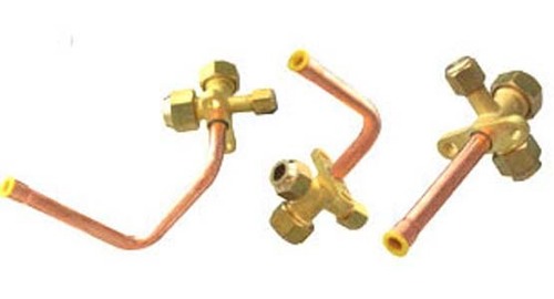 Copper split valve (charging valve, service valve, check valve)