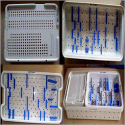 Care Kit Autoclavable Plastic Sterilization Tray With Holders - Plastic, Variable Dimensions, White | Durable, Efficient, Organized, ISO 13485 Compliant