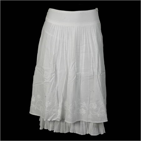 Ladies Long Skirts - Cotton, Multiple Sizes, White | Alluring Patterns, Comfortable Wear, Elegant Design, Perfect Fit, Stylish Look