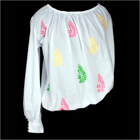 Embroidered Short Tops