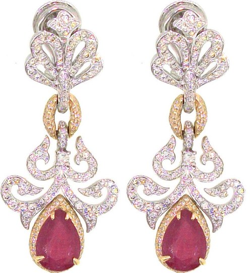 Ruby and Diamond earring