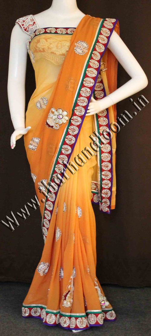 Shaded Orange Saree