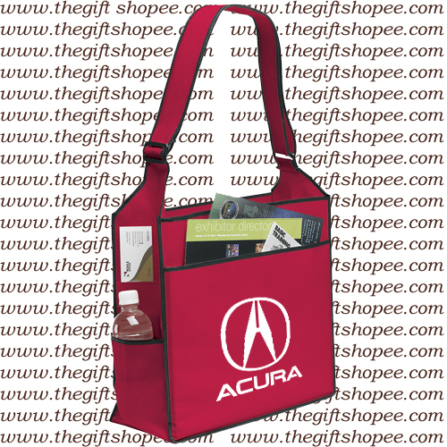 Non Woven Bags - Non-woven, 15x12x5 inches, Red | Durable, Reusable, Lightweight, Customizable, Two Pockets, Shoulder Strap