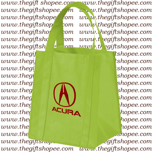 Non Woven Polypropylene Bags - 15x12x5 Inches, Light Green, 10kg Capacity | Durable, Reusable, Lightweight, Customizable, Eco-friendly, 2-Reinforced Handles, Screen Printed, 100 gsm