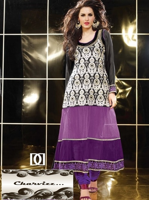 Designer Suits for Women - Chiffon Silk, Multiple Sizes, Purple | Elegant Design, Intricate Embroidery, Comfortable Fit