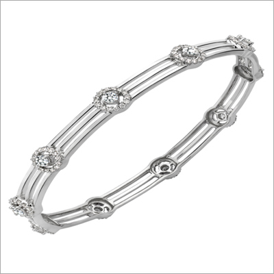 Platinum Polished Bangle