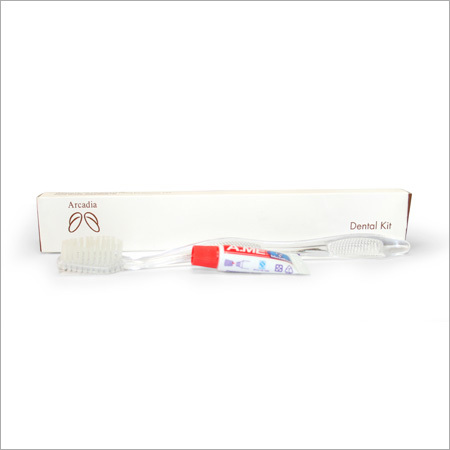 Dental Kit - Plastic Material | Soft Bristle Toothbrush, Fluoride Toothpaste, Red Box Packaging, 1 Set