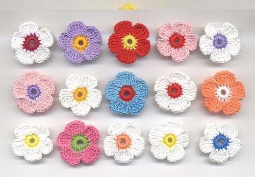 Crochet colourful Flowers
