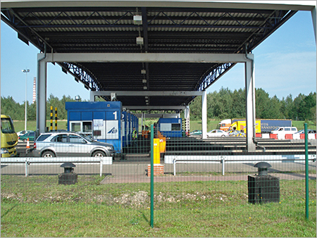 Toll Plaza - Steel Variable Dimensions 220V Ethernet | Automated Tolling Multiple Sensors Secure Transactions Improved Traffic Flow
