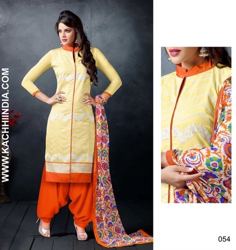 Unstitched Exclusive Chanderi Dress Material