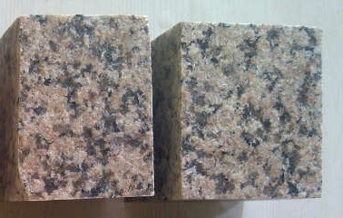 Tan brown granite cobble stone
