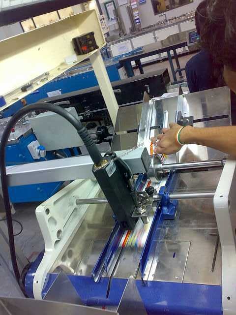 Label Pouch Carton Stacker With Ink Jet Printer