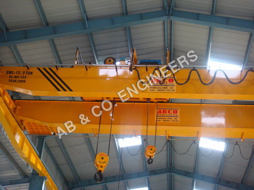 Yellow Double Girder Eot Crane With 2 Hoist