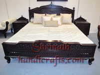 Carved Teak Bed