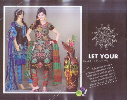 Printed Work Dress Material