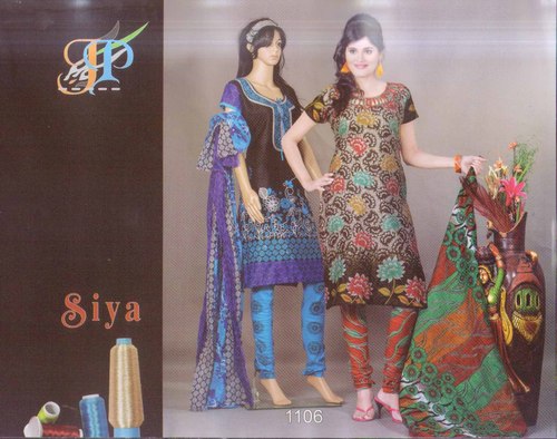Printed Work Dress Material