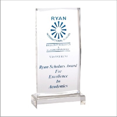 Acrylic Trophy - 5.75 Inch Clear Rectangular, Elegant Design, Customizable, Durable Material