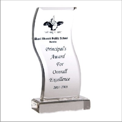 Acrylic Trophy - Acrylic 5.5", Clear, Crystal Base | Elegant Design, Customizable, Durable Acrylic