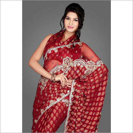 Designer Red Sarees
