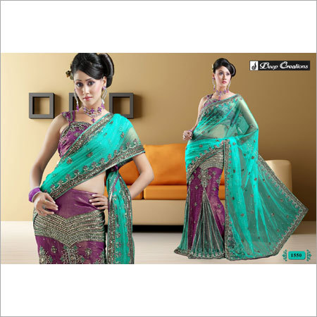 Fancy Beaded Saree