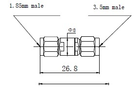1.85mm(f)-3.5mm(m) High Frequency Adaptor jointer