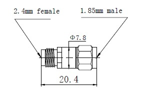 2.4mm(f)-1.85mm(m) High Frequency Adaptor jointer