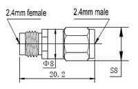 2.4mm(f)-2.4mm(f) High Frequency Adaptor jointer