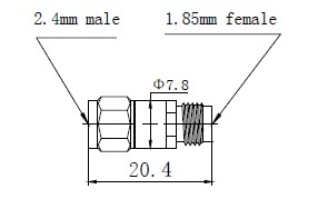 2.4mm(m)-1.85mm(f) Adaptor