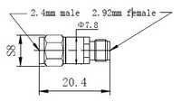 2.4mm(m)-2.92mm(f) High Frequency Adaptor jointer