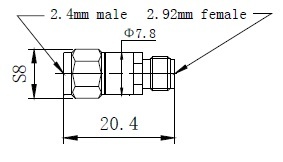 2.4mm(m)-2.92mm(f) Adaptor1