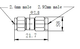 2.4mm(m)-2.92mm(m) Adaptor