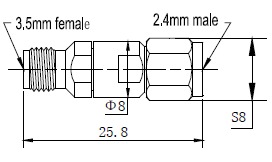 3.5mm(f)-2.4mm(m) Adaptor