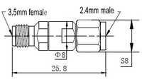 3.5mm(f)-2.4mm(m) Adaptor