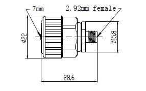 7mm-2.92mm(f) Connector Adaptor Application: High Frequency Divece