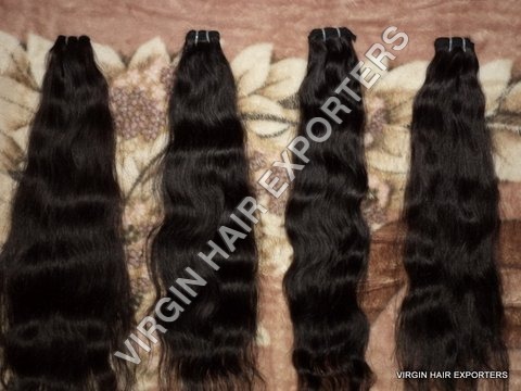 Human Hair Wavy Weft Hairs