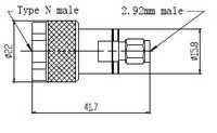 N(m)-2.92mm(m) High Frequency Adaptor jointer