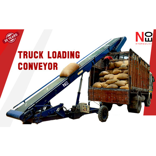 Truck Loading Conveyor - Color: Blue And Silver And Green