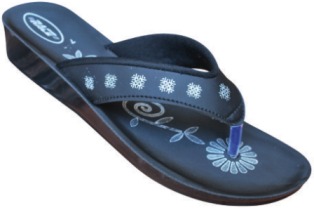 Ladies V Shape Footwear - PVC Material, Multiple Sizes, Black, Floral Pattern | Stylish Design, Comfortable Fit, Durable Sole