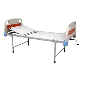 Hospital Semi Fowler Bed - Steel, Adjustable Height, Beige, 0-75° Backrest | Durable Frame, Comfortable Mattress, Manual Height Adjustment
