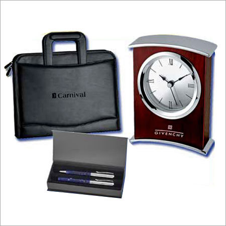Corporate Gifts - Wood, Metal, Leather, 12x15x3 inches, Dark Brown | Customizable Branding, Elegant Design, Practical Items