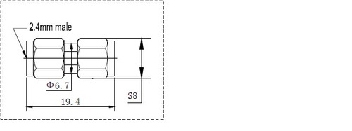 2.4 mm M 2.4 mm M Adaptor