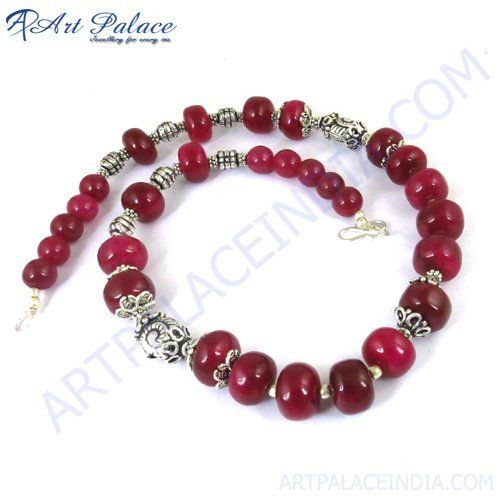 Simple Red Ruby In India Touch, German Silver Jewelry