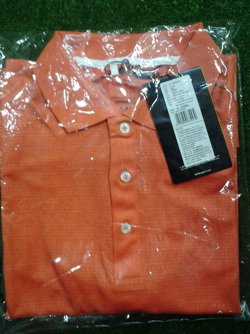 ADIDAS Golf - Cotton Blend, S-XXL, Orange, Polo Collar | Moisture-Wicking, UV Protection, Breathable Fabric, Comfortable Fit