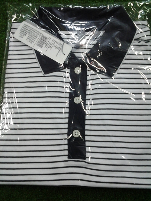 ASHOWORTH - Cotton Blend Large White Polo Golf Shirt, Breathable Comfort, Moisture-Wicking, Stylish Design