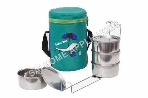 Green And Silver Super Hot Deluxe 4 Lunch Box
