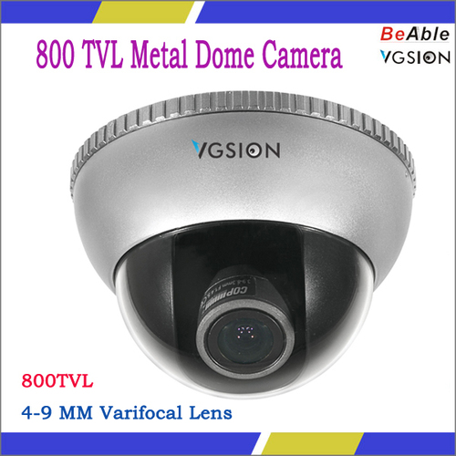 800TVL Metal Dome Camera - Metal Grey, 4-9mm Varifocal Lens, 800 TVL Resolution, Motion Detect, Digital Noise Reduction, Wide Dynamic Range