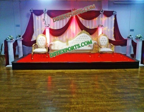 Wedding Stage Golden Italian Sofa