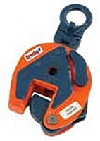 CrosbyIP IPU10 Vertical Lifting Clamp 0.5t 0-5/8" Jaw, Alloy Steel, Orange - Universal Eye, Reliable Grip, Precise Lifting