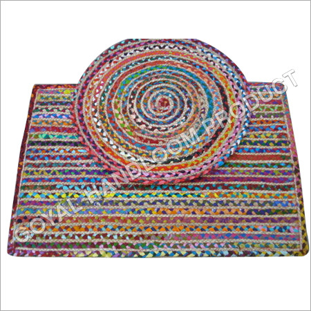 Cotton Chindi With Jut Rug