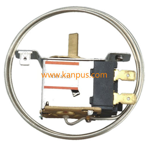 Refrigerator Thermostat - Brass, Plastic, 50x30x20 mm, +/-1°C Accuracy, Capillary Type, Energy Saving